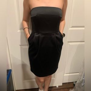 Express - Satin Strapless Mini Dress
